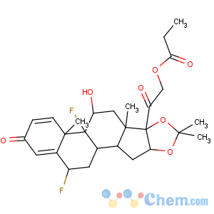 CAS No:58497-00-0 Pregna-1,4-diene-3,20-dione,6,9-difluoro-11-hydroxy-16,17-[(1-methylethylidene)bis(oxy)]-21-(1-oxopropoxy)-,(6a,11b,16a)-