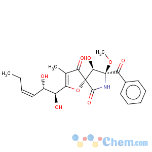 CAS No:58523-30-1 1-Oxa-7-azaspiro[4.4]non-2-ene-4,6-dione,8-benzoyl-2-[(1S,2S,3Z)-1,2-dihydroxy-3-hexen-1-yl]-9-hydroxy-8-methoxy-3-methyl-,(5S,8S,9R)-