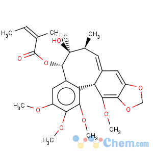 CAS No:58546-55-7 2-Butenoic acid,2-methyl-,(5S,6S,7S,13aS)-5,6,7,8-tetrahydro-6-hydroxy-1,2,3,13-tetramethoxy-6,7-dimethylbenzo[3,4]cycloocta[1,2-f][1,3]benzodioxol-5-ylester, (2Z)-