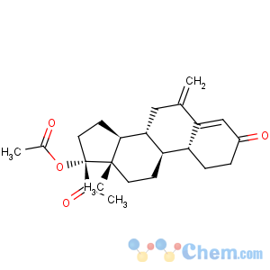CAS No:58652-19-0 19-Norpregn-4-ene-3,20-dione,17-(acetyloxy)-6-methylene- (9CI)