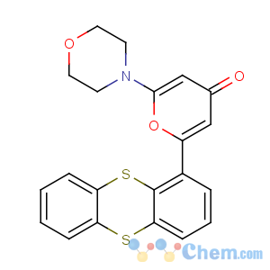 CAS No:587871-26-9 2-morpholin-4-yl-6-thianthren-1-ylpyran-4-one