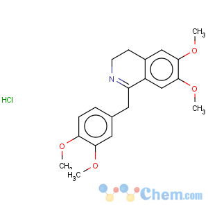 CAS No:5884-22-0 Isoquinoline,1-[(3,4-dimethoxyphenyl)methyl]-3,4-dihydro-6,7-dimethoxy-, hydrochloride (1:1)
