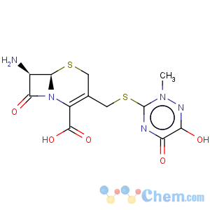 CAS No:58909-56-1 5-Thia-1-azabicyclo[4.2.0]oct-2-ene-2-carboxylicacid,7-amino-8-oxo-3-[[(1,2,5,6-tetrahydro-2-methyl-5,6-dioxo-1,2,4-triazin-3-yl)thio]methyl]-,(6R,7R)-