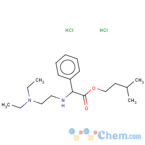CAS No:5892-41-1 Benzeneacetic acid, a-[[2-(diethylamino)ethyl]amino]-,3-methylbutyl ester, hydrochloride (1:2)