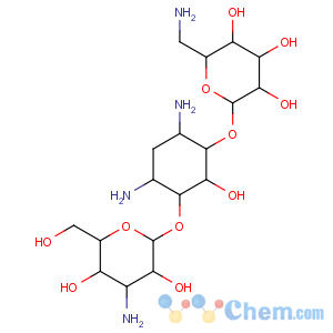CAS No:59-01-8 (2R,3S,4S,5R,6R)-2-(aminomethyl)-6-[(1R,2R,3S,4R,6S)-4,6-diamino-3-[(2S,<br />3R,4S,5S,6R)-4-amino-3,<br />5-dihydroxy-6-(hydroxymethyl)oxan-2-yl]oxy-2-hydroxycyclohexyl]oxyoxane-<br />3,4,5-triol