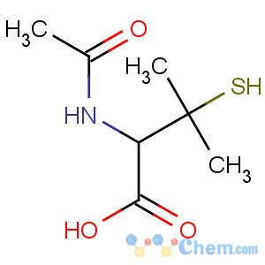 CAS No:59-53-0 2-acetamido-3-methyl-3-sulfanylbutanoic acid
