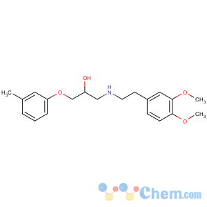 CAS No:59170-23-9 1-[2-(3,4-dimethoxyphenyl)ethylamino]-3-(3-methylphenoxy)propan-2-ol