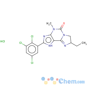 CAS No:591771-91-4 8-Ethyl-1,4,7,8-tetrahydro-4-methyl-2-(2,3,5-trichlorophenyl)-5H-imidazo[2,1-i]purin-5-one monohydrochloride