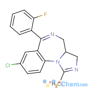 CAS No:59467-69-5 8-chloro-6-(2-fluorophenyl)-1-methyl-3a,4-dihydro-3H-imidazo[1,5-a][1,<br />4]benzodiazepine