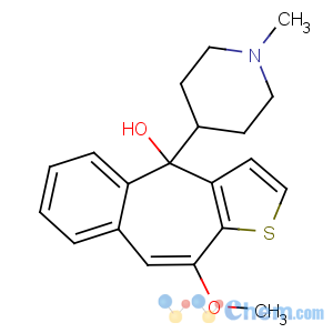 CAS No:59743-88-3 4-methoxy-10-(1-methylpiperidin-4-yl)benzo[1,2]cyclohepta[3,<br />4-b]thiophen-10-ol