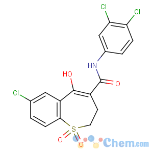 CAS No:59755-82-7 7-chloro-N-(3,4-dichlorophenyl)-5-hydroxy-1,1-dioxo-2,<br />3-dihydro-1λ