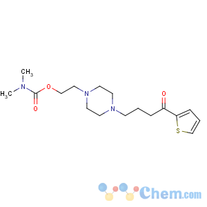 CAS No:59840-71-0 2-[4-(4-oxo-4-thiophen-2-ylbutyl)piperazin-1-yl]ethyl<br />N,N-dimethylcarbamate