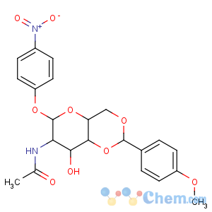 CAS No:59868-86-9 N-[(4aR,6R,7R,8R,<br />8aR)-8-hydroxy-2-(4-methoxyphenyl)-6-(4-nitrophenoxy)-4,4a,6,7,8,<br />8a-hexahydropyrano[3,2-d][1,3]dioxin-7-yl]acetamide