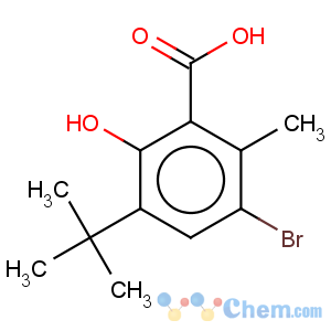 CAS No:59889-29-1 Benzoicacid, 3-bromo-5-(1,1-dimethylethyl)-6-hydroxy-2-methyl-