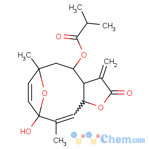 CAS No:59979-57-6 Propanoic acid,2-methyl-,(3aR,4R,6R,9R,10Z,11aR)-2,3,3a,4,5,6,9,11a-octahydro-9-hydroxy-6,10-dimethyl-3-methylene-2-oxo-6,9-epoxycyclodeca[b]furan-4-ylester