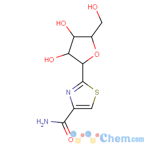 CAS No:60084-10-8 2-[(2R,3R,4S,5R)-3,4-dihydroxy-5-(hydroxymethyl)oxolan-2-yl]-1,<br />3-thiazole-4-carboxamide