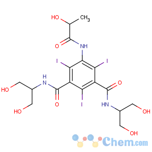 CAS No:60166-93-0 1-N,3-N-bis(1,<br />3-dihydroxypropan-2-yl)-5-[[(2S)-2-hydroxypropanoyl]amino]-2,4,<br />6-triiodobenzene-1,3-dicarboxamide