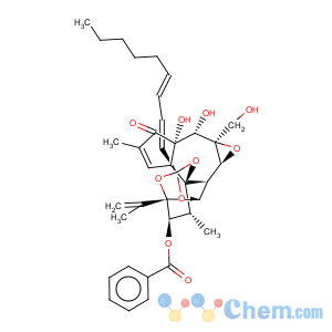 CAS No:60195-70-2 6H-2,8b-Epoxyoxireno[6,7]azuleno[5,4-e]-1,3-benzodioxol-6-one,10-(benzoyloxy)-3a,3b,3c,4a,5,5a,8a,9,10,10a-decahydro-5,5a-dihydroxy-4a-(hydroxymethyl)-7,9-dimethyl-10a-(1-methylethenyl)-2-(1E,3E)-1,3-nonadien-1-yl-,(2S,3aR,3bS,3cS,4aR,5S,5aS,8aR,8bR,9R,10R,10aS)-