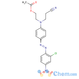 CAS No:6021-61-0 2-[4-[(2-chloro-4-nitrophenyl)diazenyl]-N-(2-cyanoethyl)anilino]ethyl<br />acetate