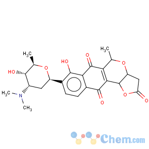 CAS No:60227-09-0 2H-Furo[3,2-b]naphtho[2,3-d]pyran-2,6,11-trione,3,3a,5,11b-tetrahydro-7-hydroxy-5-methyl-8-[2,3,6-trideoxy-3-(dimethylamino)-b-D-arabino-hexopyranosyl]-,(3aR,5R,11bR)-