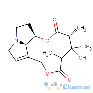 CAS No:6029-87-4 2H-[1,6]Dioxacycloundecino[2,3,4-gh]pyrrolizine-2,6(3H)-dione,4,5,8,10,12,13,13a,13b-octahydro-4-hydroxy-3,4,5-trimethyl-,(3R,4S,5S,13aR,13bR)- (9CI)