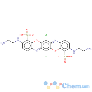CAS No:60316-87-2 3,10-bis[(2-aminoethyl)amino]-6,13-dichloro[1,4]benzoxazino[2,3-b]phenoxazine-4,11-disulfonic acid