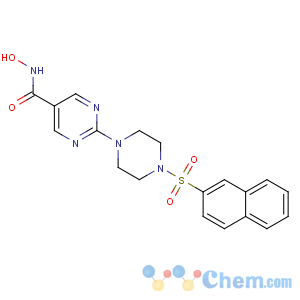 CAS No:604769-01-9 N-hydroxy-2-(4-naphthalen-2-ylsulfonylpiperazin-1-yl)pyrimidine-5-<br />carboxamide