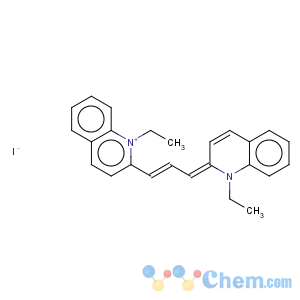 CAS No:605-91-4 Quinolinium,1-ethyl-2-[3-(1-ethyl-2(1H)-quinolinylidene)-1-propen-1-yl]-, iodide (1:1)