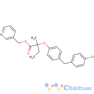 CAS No:60662-18-2 pyridin-3-ylmethyl<br />2-[4-[(4-chlorophenyl)methyl]phenoxy]-2-methylbutanoate