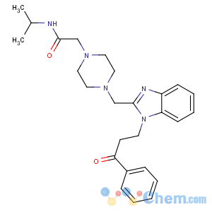CAS No:60662-19-3 2-[4-[[1-(3-oxo-3-phenylpropyl)benzimidazol-2-yl]methyl]piperazin-1-yl]-<br />N-propan-2-ylacetamide