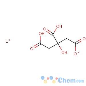 CAS No:6080-58-6 1,2,3-Propanetricarboxylicacid, 2-hydroxy-, lithium salt, hydrate (1:3:4)