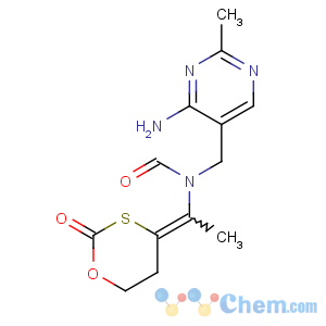 CAS No:6092-18-8 N-[(4-amino-2-methylpyrimidin-5-yl)methyl]-N-[(1E)-1-(2-oxo-1,<br />3-oxathian-4-ylidene)ethyl]formamide