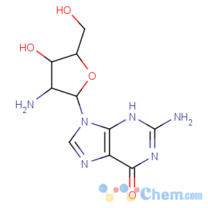 CAS No:60966-26-9 2-amino-9-[(2R,3R,4S,<br />5R)-3-amino-4-hydroxy-5-(hydroxymethyl)oxolan-2-yl]-3H-purin-6-one