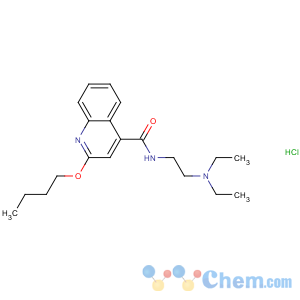 CAS No:61-12-1 2-butoxy-N-[2-(diethylamino)ethyl]quinoline-4-carboxamide