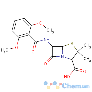 CAS No:61-32-5 (2S,5R,6R)-6-[(2,6-dimethoxybenzoyl)amino]-3,<br />3-dimethyl-7-oxo-4-thia-1-azabicyclo[3.2.0]heptane-2-carboxylic acid