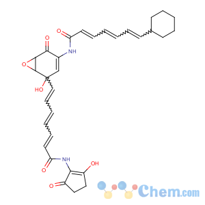 CAS No:61116-33-4 2,4,6-Heptatrienamide,7-cyclohexyl-N-[(1S,5S,6R)-5-hydroxy-5-[(1E,3E,5E)-7-[(2-hydroxy-5-oxo-1-cyclopenten-1-yl)amino]-7-oxo-1,3,5-heptatrien-1-yl]-2-oxo-7-oxabicyclo[4.1.0]hept-3-en-3-yl]-,(2E,4E,6E)-