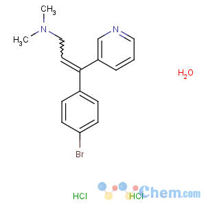 CAS No:61129-30-4 2-Propen-1-amine,3-(4-bromophenyl)-N,N-dimethyl-3-(3-pyridinyl)-, dihydrochloride, monohydrate,(Z)- (9CI)