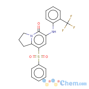 CAS No:612065-28-8 8-BENZENESULFONYL-6-(2-TRIFLUOROMETHYLPHENYLAMINO)-2,3-DIHYDRO-1H-INDOLIZIN-5-ONE