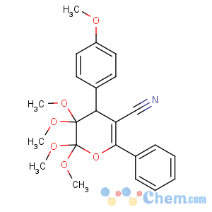 CAS No:61222-99-9 2H-Pyran-5-carbonitrile,3,4-dihydro-2,2,3,3-tetramethoxy-4-(4-methoxyphenyl)-6-phenyl-