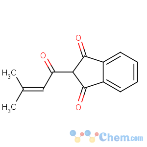 CAS No:6134-98-1 2-(3-methylbut-2-enoyl)indene-1,3-dione