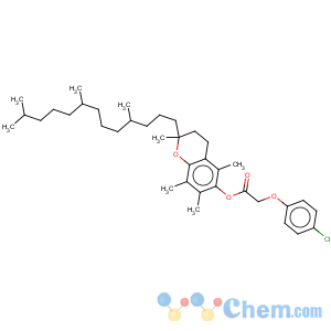 CAS No:61343-44-0 Acetic acid,2-(4-chlorophenoxy)-,3,4-dihydro-2,5,7,8-tetramethyl-2-(4,8,12-trimethyltridecyl)-2H-1-benzopyran-6-ylester