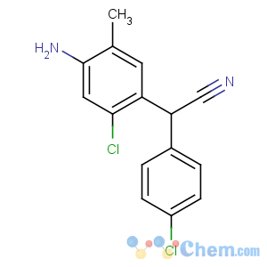 CAS No:61437-85-2 2-(4-amino-2-chloro-5-methylphenyl)-2-(4-chlorophenyl)acetonitrile