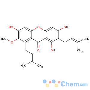 CAS No:6147-11-1 1,3,6-trihydroxy-7-methoxy-2,8-bis(3-methylbut-2-enyl)xanthen-9-one