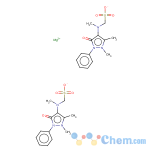 CAS No:6150-97-6 Methanesulfonic acid,1-[(2,3-dihydro-1,5-dimethyl-3-oxo-2-phenyl-1H-pyrazol-4-yl)methylamino]-,magnesium salt (2:1)