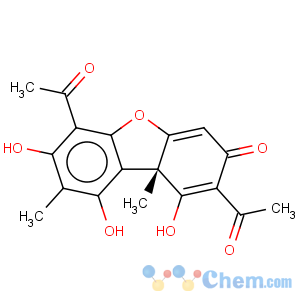 CAS No:6159-66-6 1,3(2H,9bH)-Dibenzofurandione,2,6-diacetyl-7,9-dihydroxy-8,9b-dimethyl-, (9bS)-
