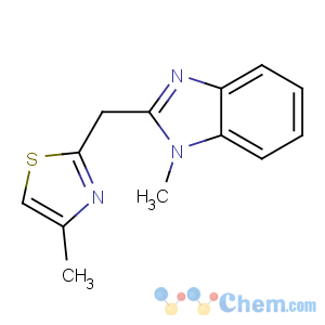 CAS No:61690-08-2 4-methyl-2-[(1-methylbenzimidazol-2-yl)methyl]-1,3-thiazole