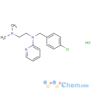 CAS No:6170-42-9 N'-[(4-chlorophenyl)methyl]-N,N-dimethyl-N'-pyridin-2-ylethane-1,<br />2-diamine