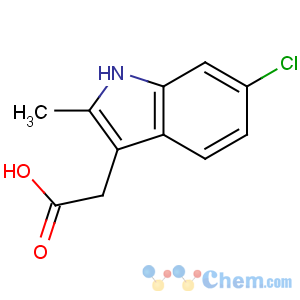 CAS No:61725-93-7 2-(6-chloro-2-methyl-1H-indol-3-yl)acetic acid