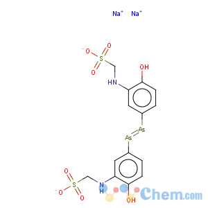 CAS No:618-82-6 Methanesulfonic acid,1,1'-[1,2-diarsenediylbis[(6-hydroxy-3,1-phenylene)imino]]bis-, sodium salt(1:2)