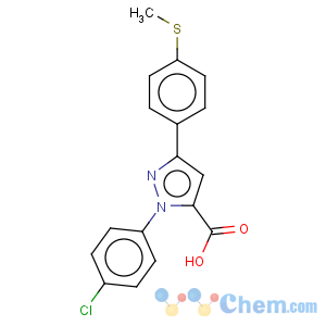 CAS No:618383-09-8 2-(4-Chloro-phenyl)-5-(4-methylsulfanyl-phenyl)-2H-pyrazole-3-carboxylic acid